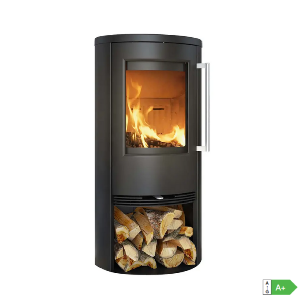 TT21RS Black painted stone, round sides